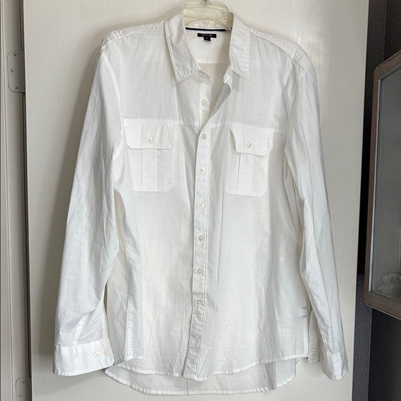 Apt. 9 Other - Apt. 9 White Casual Button Down Shirt with Classic Collar
